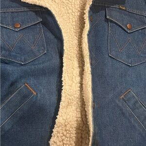 Blue wrangler Sherpa Lined Jacket